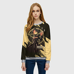 Свитшот женский Bendy And The Ink Machine Бенди, цвет: 3D-меланж — фото 2