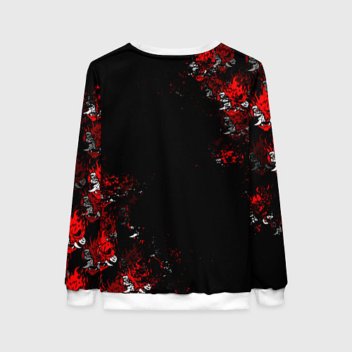 Женский свитшот SAMURAI CYBERPUNK 2077 LOGO / 3D-Белый – фото 2