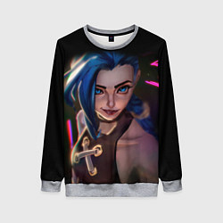 Свитшот женский Jinx - Джинкс Паудер, цвет: 3D-меланж