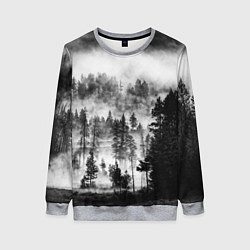 Свитшот женский ТУМАННЫЙ ЛЕС - ТЕМНЫЙ ЛЕС, цвет: 3D-меланж