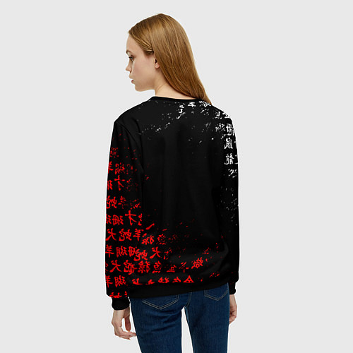 Женский свитшот CYBERPUNK SAMURAI: JAPAN STYLE / 3D-Черный – фото 4