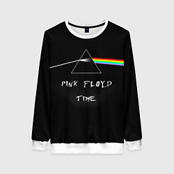 Свитшот женский PINK FLOYD TIME ПИНК ФЛОЙД ЛОГОТИП, цвет: 3D-белый