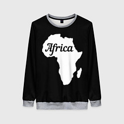Женский свитшот Африка на чёрном
