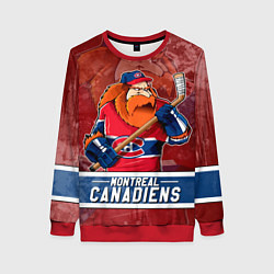 Свитшот женский Монреаль Канадиенс, Montreal Canadiens Маскот, цвет: 3D-красный