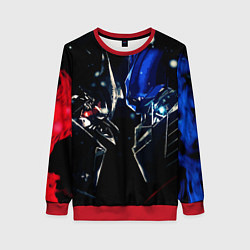Свитшот женский Тансформеры Оптимус и Мегатрон 2022, цвет: 3D-красный