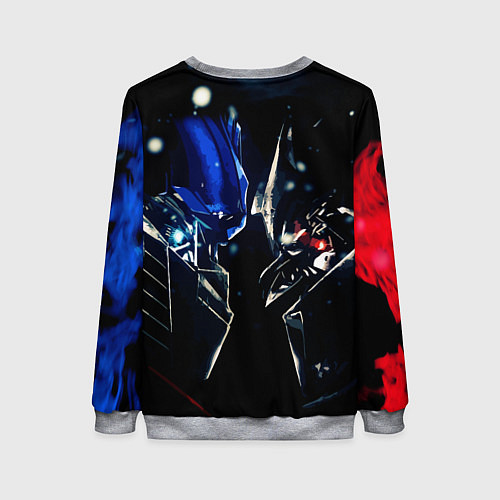 Женский свитшот Тансформеры Оптимус и Мегатрон 2022 / 3D-Меланж – фото 2