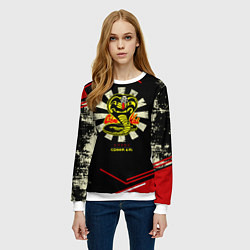 Свитшот женский Кобра Кай Сериал Нетфликс Гранж, цвет: 3D-белый — фото 2