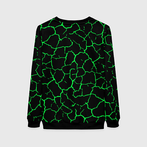 Женский свитшот Skoda трещины / 3D-Черный – фото 2