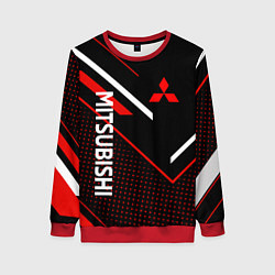 Свитшот женский Митсубиси, Mitsubishi Спорт, цвет: 3D-красный