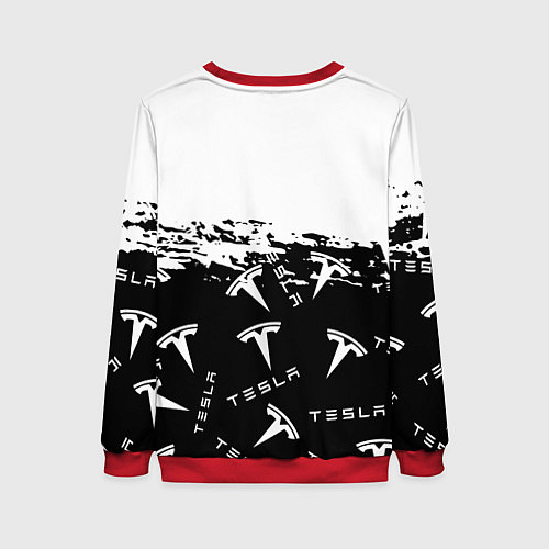 Женский свитшот Tesla - Black & White / 3D-Красный – фото 2