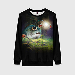 Женский свитшот Рыба в лесу