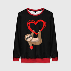 Свитшот женский Ленивая любовь, цвет: 3D-красный