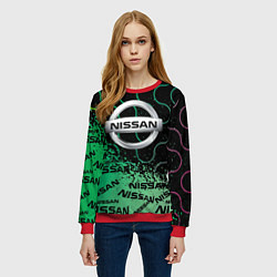 Свитшот женский NISSAN Супер класса, цвет: 3D-красный — фото 2