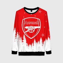 Свитшот женский FC ARSENAL WINTER ФК АРСЕНАЛ ЗИМНИЙ СТИЛЬ, цвет: 3D-черный