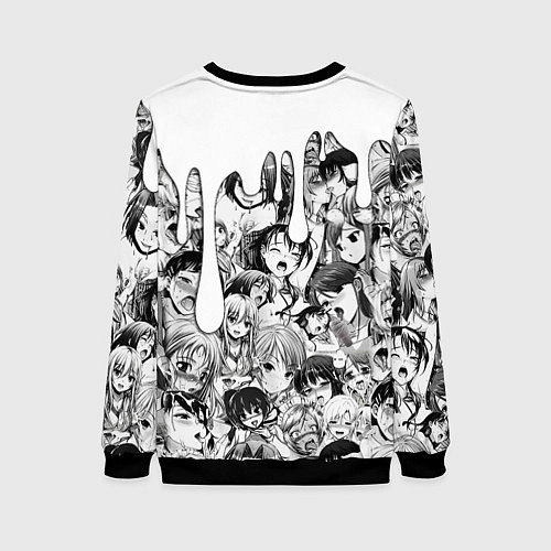 Женский свитшот АХЕГАО - AHEGAO ПОДТЕКИ / 3D-Черный – фото 2