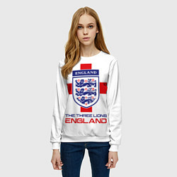 Свитшот женский Сборная Англии по футболу, цвет: 3D-белый — фото 2