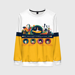 Женский свитшот Yellow Submarine Мультфильм 3D