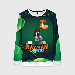 Свитшот женский Rayman Legends Green, цвет: 3D-белый