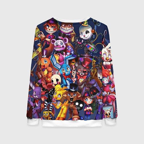 Женский свитшот Cute Fnaf Pattern / 3D-Белый – фото 2