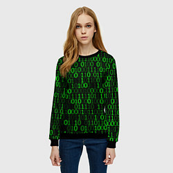Свитшот женский Бинарный Код Binary Code, цвет: 3D-черный — фото 2