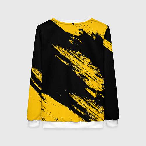 Женский свитшот BLACK AND YELLOW GRUNGE ГРАНЖ / 3D-Белый – фото 2