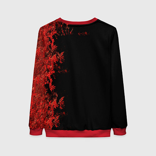 Женский свитшот TESLA - КРАСНЫЙ КЛЁН ТЕСЛА / 3D-Красный – фото 2