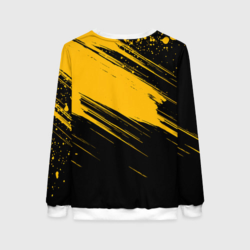 Женский свитшот Black and yellow grunge / 3D-Белый – фото 2