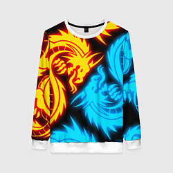 Женский свитшот НЕОНОВЫЕ ДРАКОНЫ NEON DRAGONS