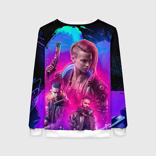 Женский свитшот Vi Ви Cyberpunk 2077 / 3D-Белый – фото 2