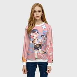 Свитшот женский Cute Diona Genshin Impact, цвет: 3D-белый — фото 2