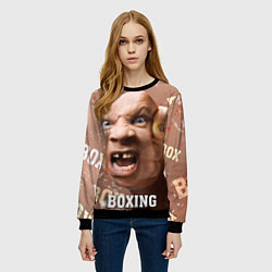 Свитшот женский Boxing - телесный, цвет: 3D-черный — фото 2