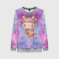 Женский свитшот Маленький милый бычок