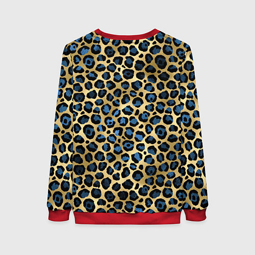 Женский свитшот Стиль леопарда шкура леопарда / 3D-Красный – фото 2