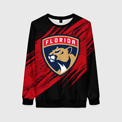 Свитшот женский Florida Panthers, Флорида Пантерз, NHL, цвет: 3D-черный