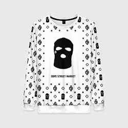 Свитшот женский Узор White Ski Mask Dope Street Market, цвет: 3D-белый