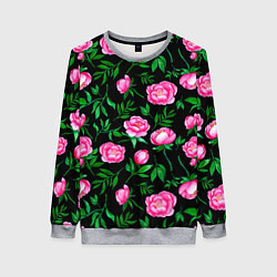 Женский свитшот Садовые дачные цветы