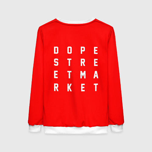 Женский свитшот Узор Red Jorman Air Dope Street Market / 3D-Белый – фото 2
