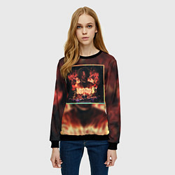 Свитшот женский Karmageddon Kizaru Альбом Кизару огонь, цвет: 3D-черный — фото 2