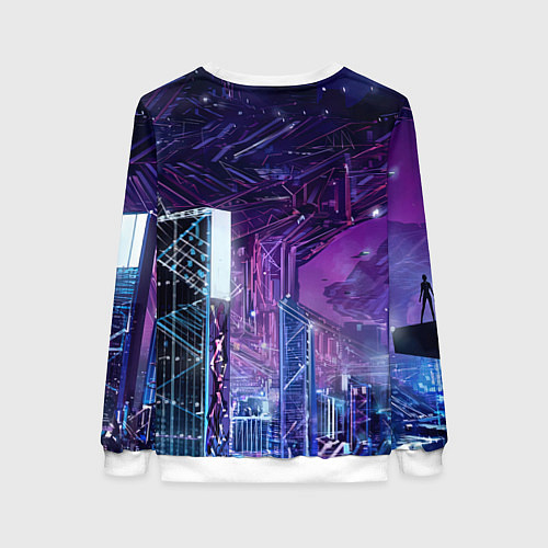 Женский свитшот Judy Cyberpunk2077 Джуди / 3D-Белый – фото 2