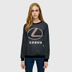 Свитшот женский LEXUS Lexus - Карбон, цвет: 3D-черный — фото 2