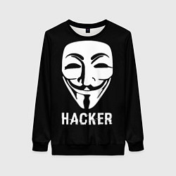 Свитшот женский HACKER Маска V, цвет: 3D-черный