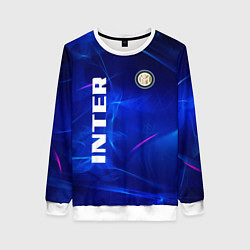 Свитшот женский Inter abstraction, цвет: 3D-белый