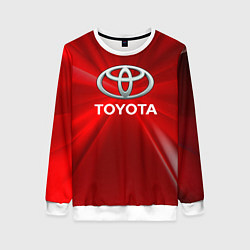 Свитшот женский Toyota тойота, цвет: 3D-белый