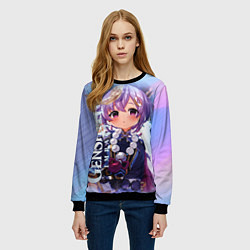 Свитшот женский Геншин Ци-Ци, цвет: 3D-черный — фото 2