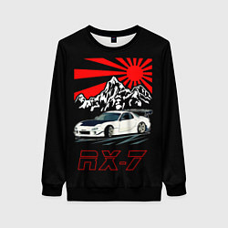 Свитшот женский Мазда RX - 7, цвет: 3D-черный