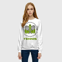 Свитшот женский TENNIS Теннис, цвет: 3D-белый — фото 2