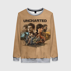 Свитшот женский Uncharted Анчартед, цвет: 3D-меланж