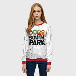 Свитшот женский Южный парк мультфильм - персонажи South Park, цвет: 3D-красный — фото 2