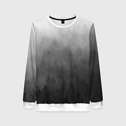 Женский свитшот Темный лес - туман