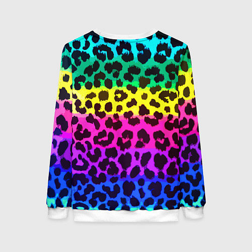 Женский свитшот Leopard Pattern Neon / 3D-Белый – фото 2